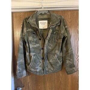 Ambercrombie & Finch Military Punk Camo Vintage Jacket Y2K Size M